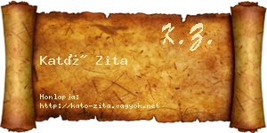 Kató Zita névjegykártya