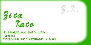 zita kato business card
